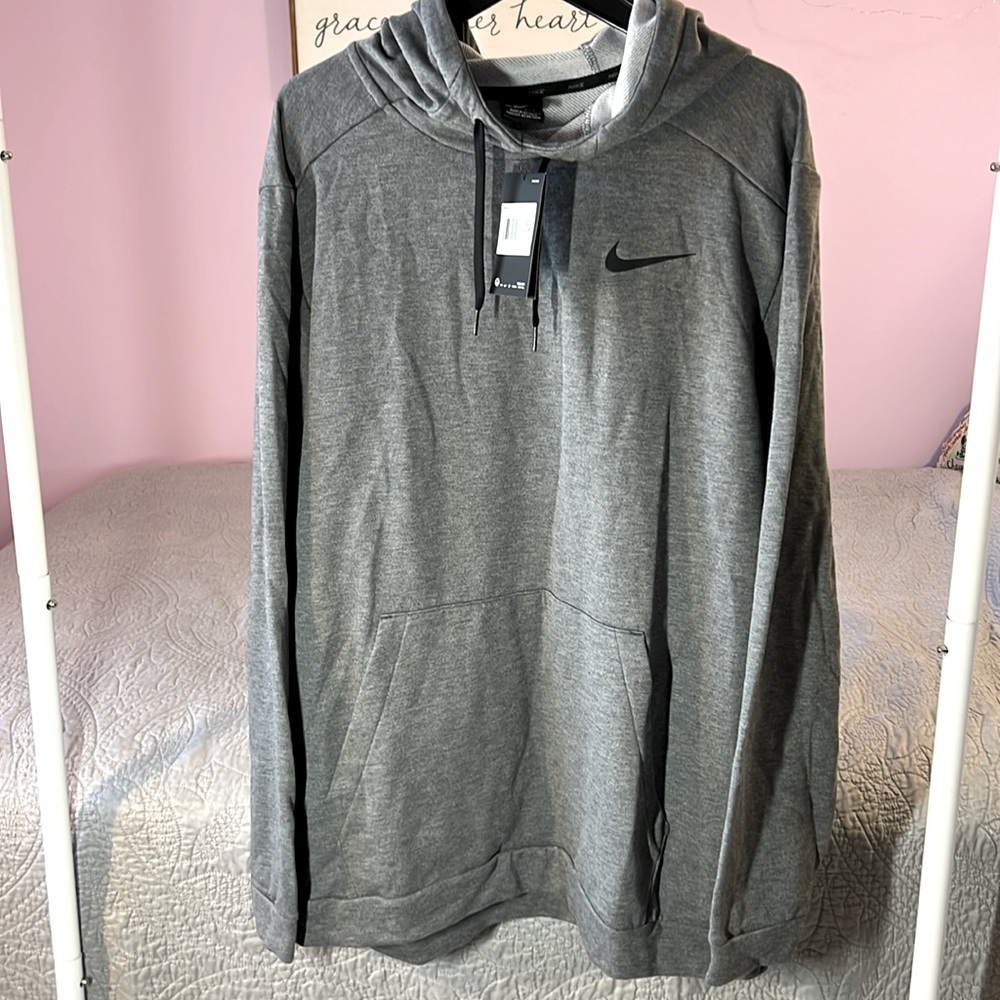 COPY - Nike hooded sweatshirt gray with black. Standard Fit. NWOT